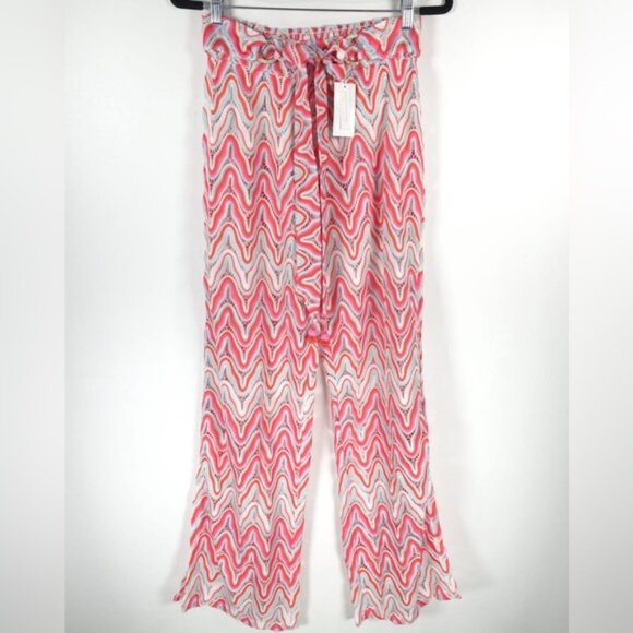 NWT TRINA‎ TURK SERAFINA CROCHET TIE FRONT PANTS Sheer Side Slits Size M & L - Picture 3 of 13